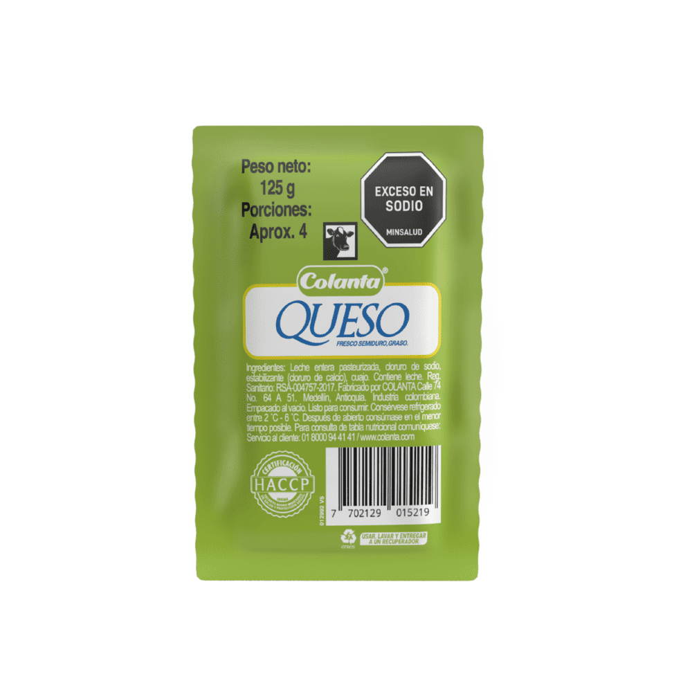 QUESO COLANTA BLANCO X125