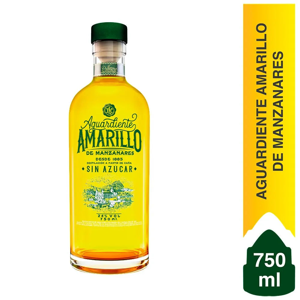 AGUARDIENTE AMARILLO MANZANARES X750