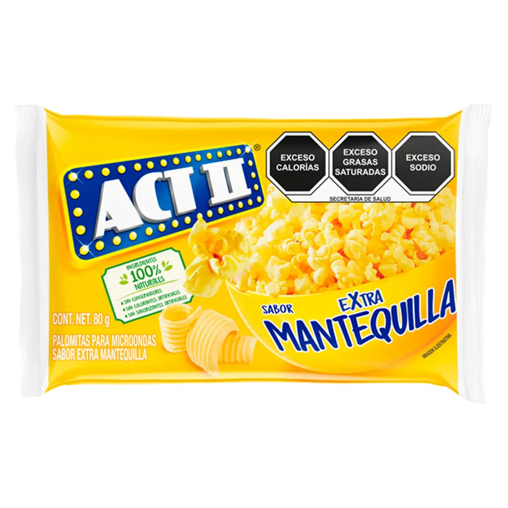 MAIZ PIRA ACT II MANTEQUILLA EXTRA X80
