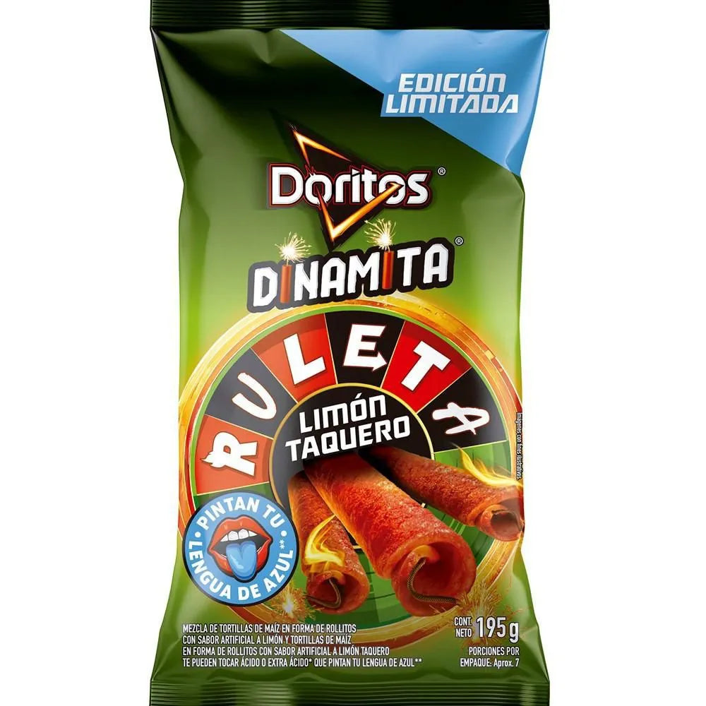 DORITOS FRITOLAY DINAMITA RULETA LIMON TAQUERO X195