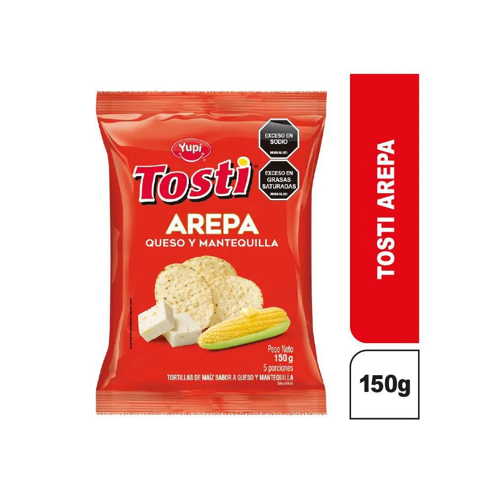 TOSTI AREPA QUESO Y MANTEQUILLA X150