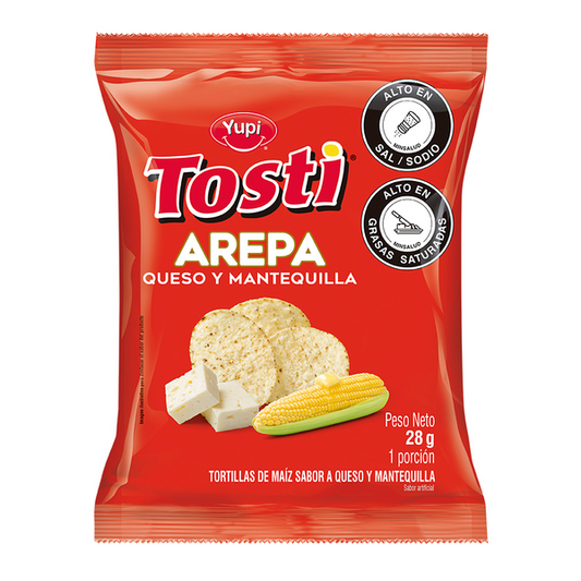TOSTI AREPA QUESO Y MANTEQUILLA X28