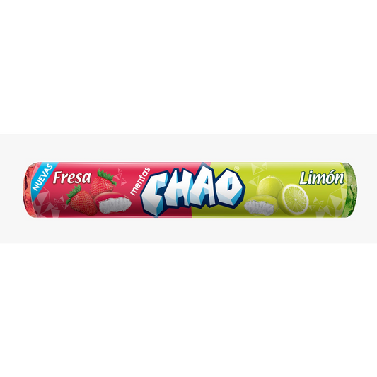 DULCE PASTILLAS CHAO FRESA LIMON X30,8