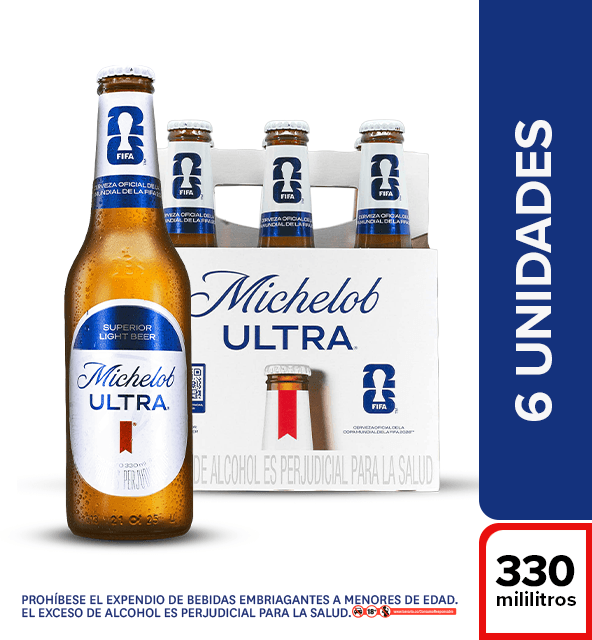 CERVEZA MICHELOB ULTRA 6X300