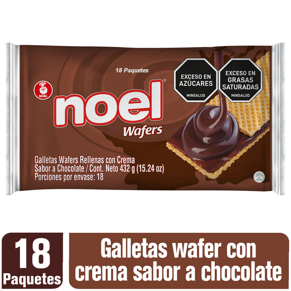 GALLETAS NOEL WAFERS CHOCOLATE X18