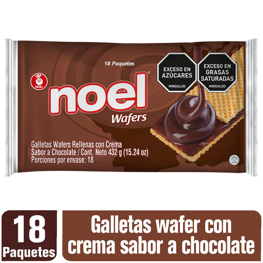 GALLETAS NOEL WAFERS CHOCOLATE X18