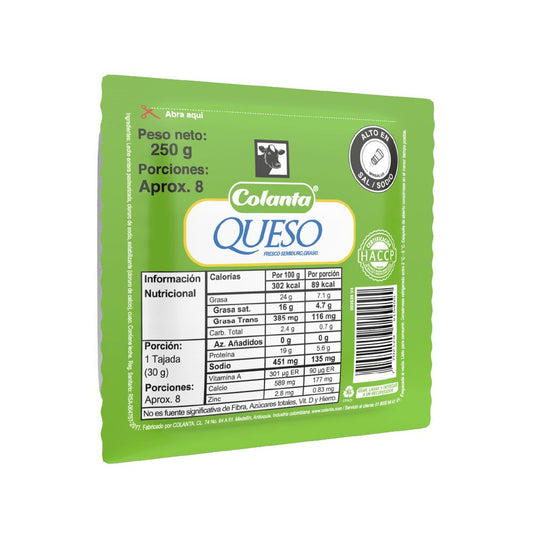 QUESO COLANTA BLANCO X250