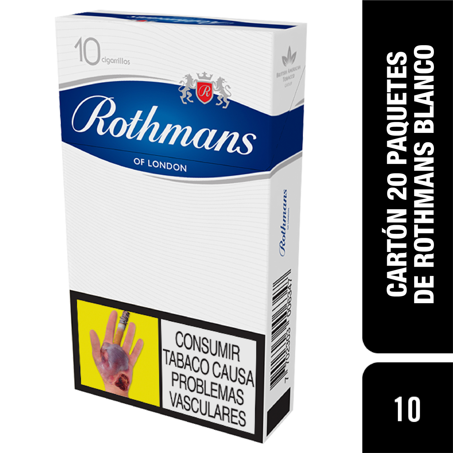 CIGARRILLOS ROTHMANS BLANCO X10