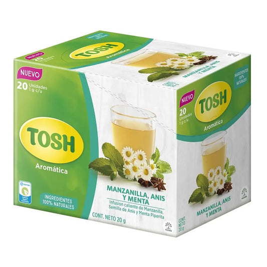 AROMATICA TOSH MANZANILLA ANIS Y MENTA X20