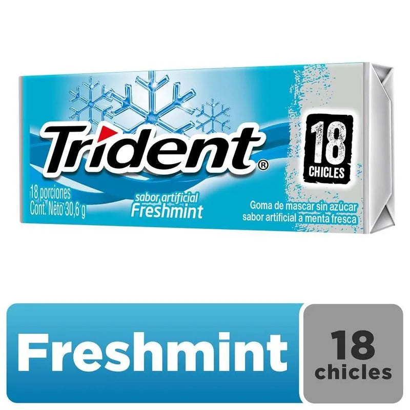CHICLES TRIDENT FRESHMINT X18