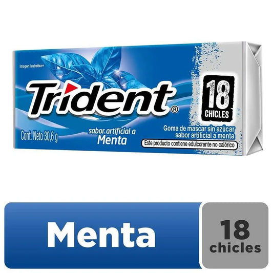 CHICLES TRIDENT MENTA X18