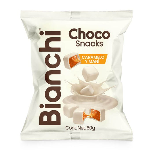 CHOCOLATES BIANCHI CHOCO SNACKS CARAMELO Y MANI X60