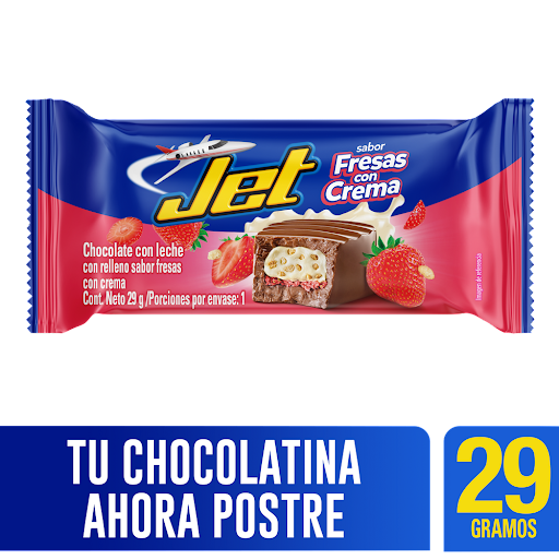 CHOCOLATINA JET FRESAS CON CREMA X29