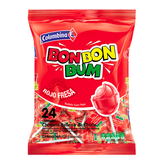 DULCE BON BON BUM FRESA X24