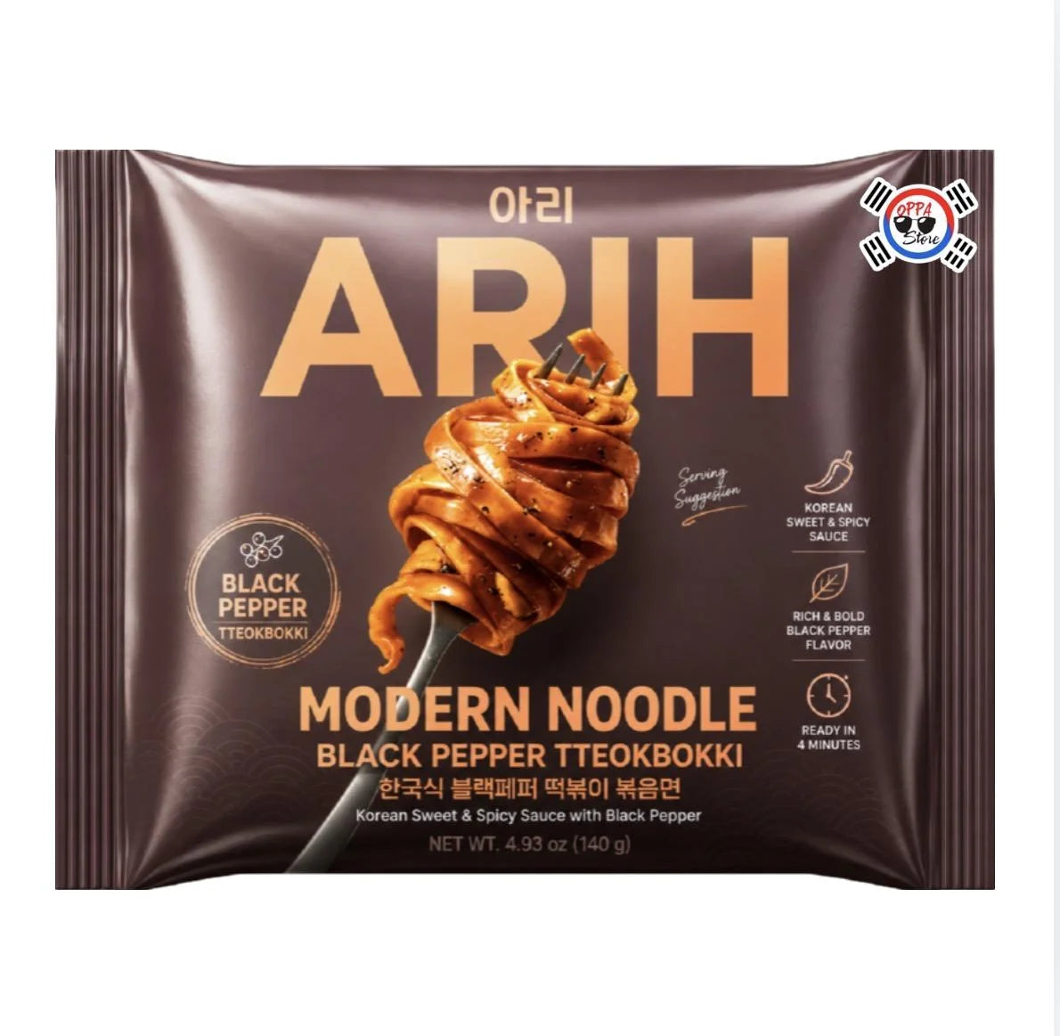 RAMEN ARIH TTEOKBOKKI CON PIMIENTA NEGRA X137