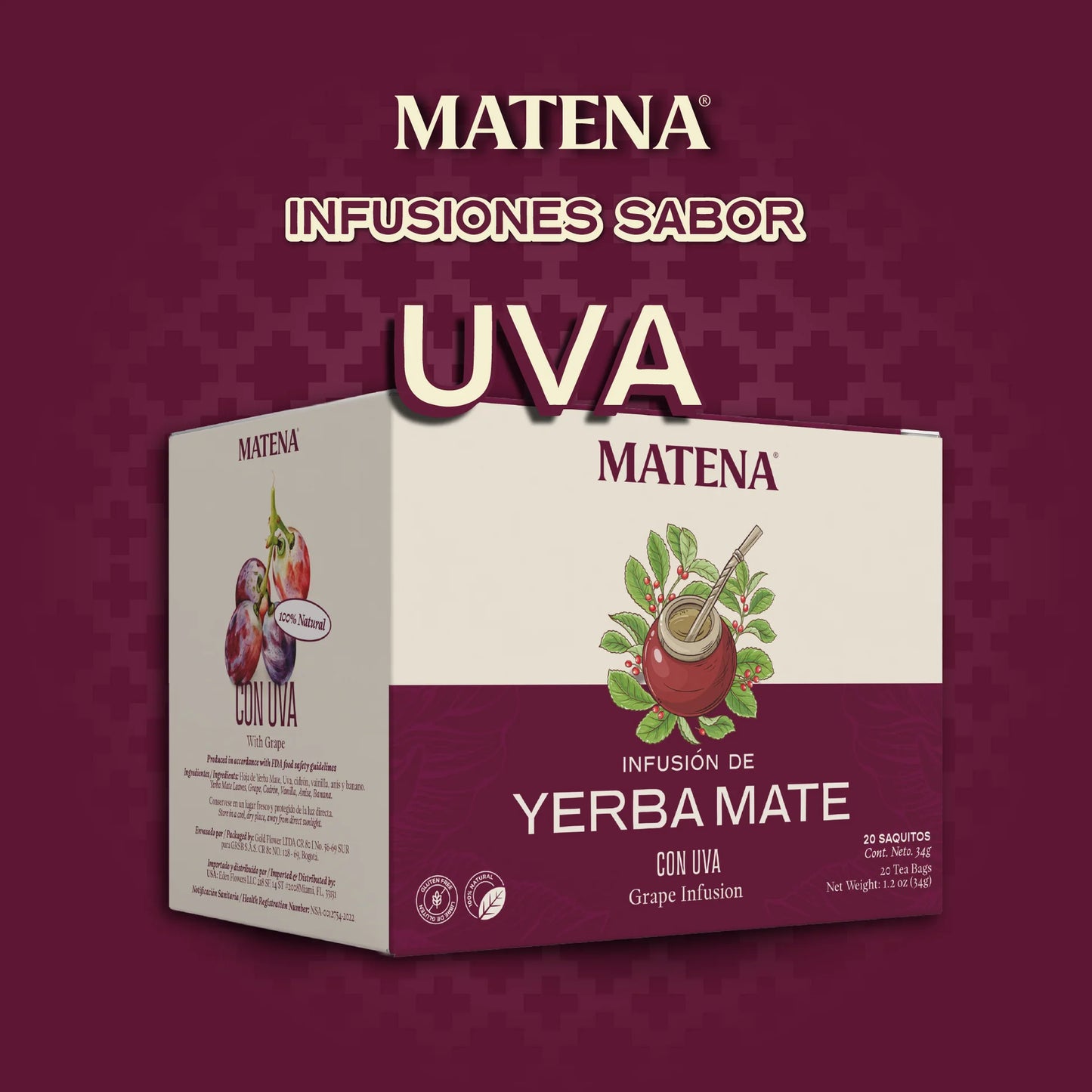 INFUSION DE YERBA MATE CON UVA X20