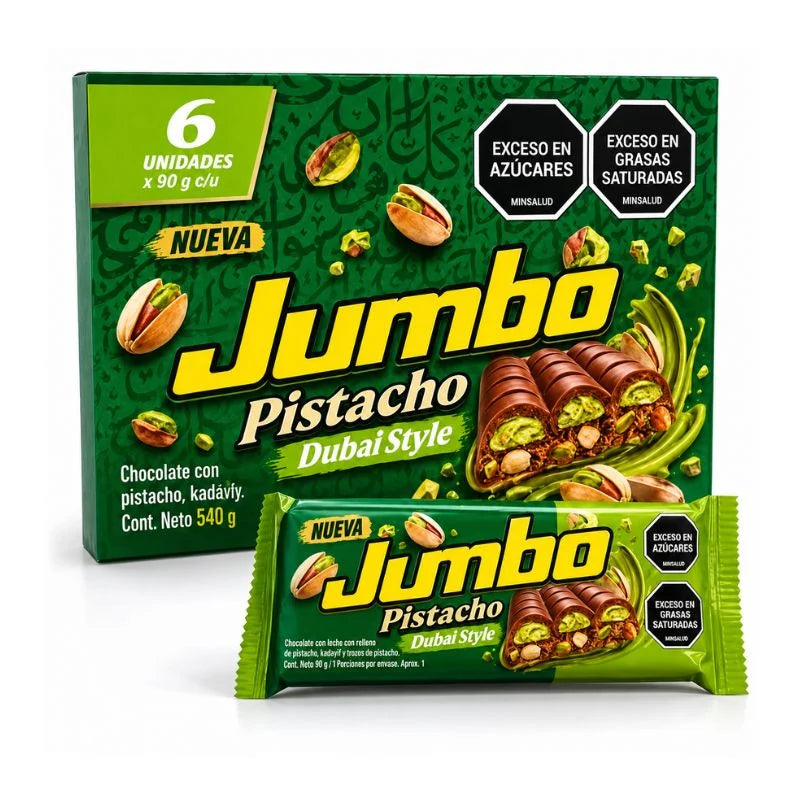 CHOCOLATINA JUMBO PISTACHO DUBAI STYLE X90