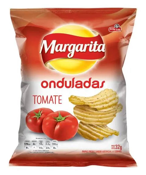 PAPAS MARGARITA ONDULADAS TOMATE X32