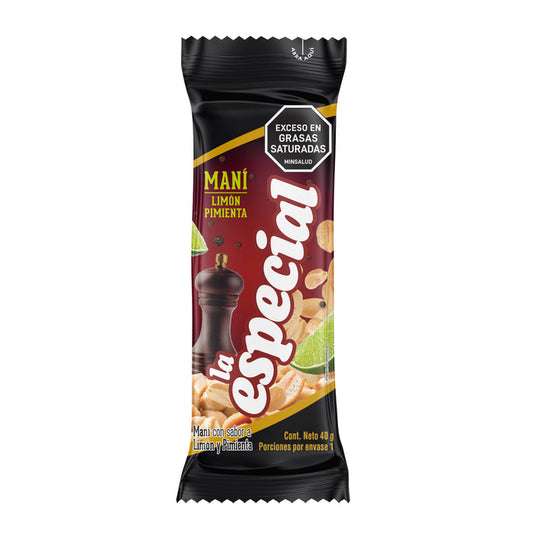 SNACK LA ESPECIAL MANI LIMON PIMIENTA X40