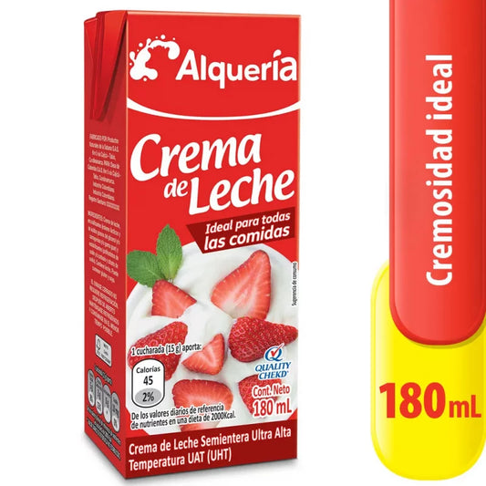 CREMA DE LECHE ALQUERIA X180