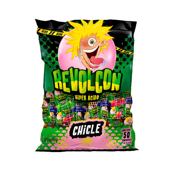DULCE REVOLCON HIPER ACIDO CHICLE X250