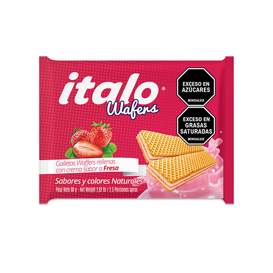 GALLETA ITALO WAFER MINITACO FRESA X80