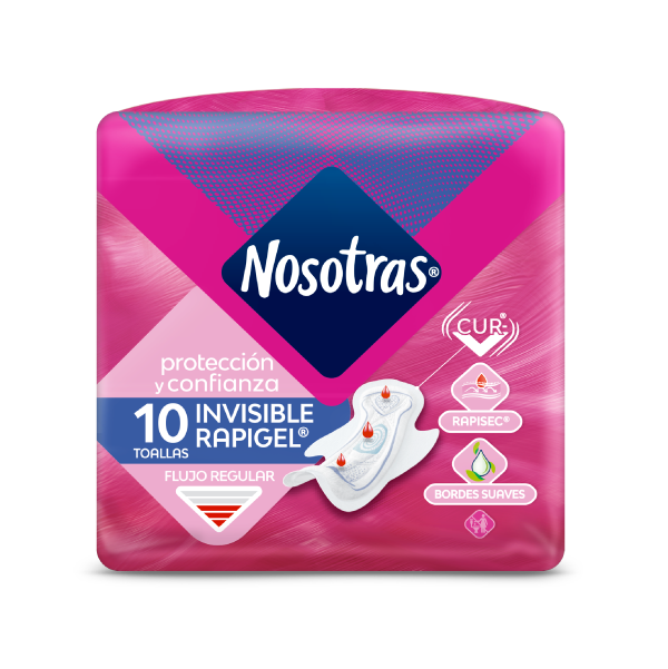 TOALLAS HIGIENICAS NOSOTRAS INVISIBLE RAPIGEL X10