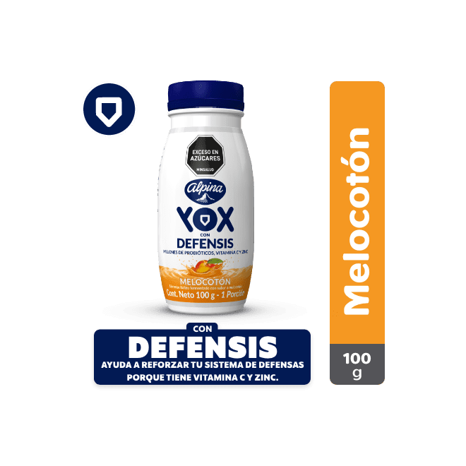 BEBIDA YOX CON DEFENSIS MELOCOTON X100